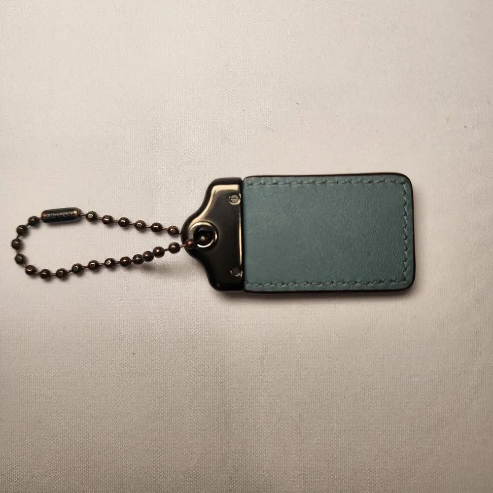 Coach 1941 Horse Carriage Hang Tag Bag Charm - Dark Gunmetal/Blue Marine